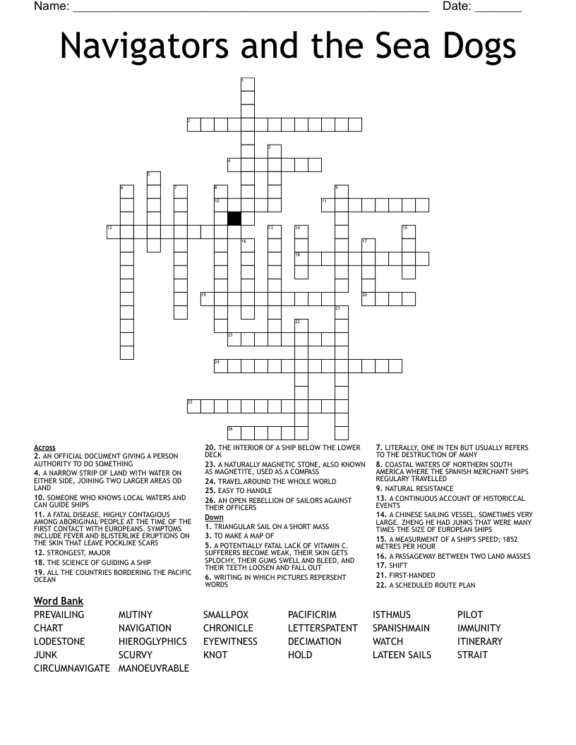 low ship deck crossword