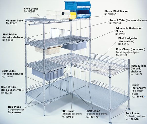 metro shelving parts