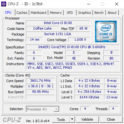 i3 8100 ddr3