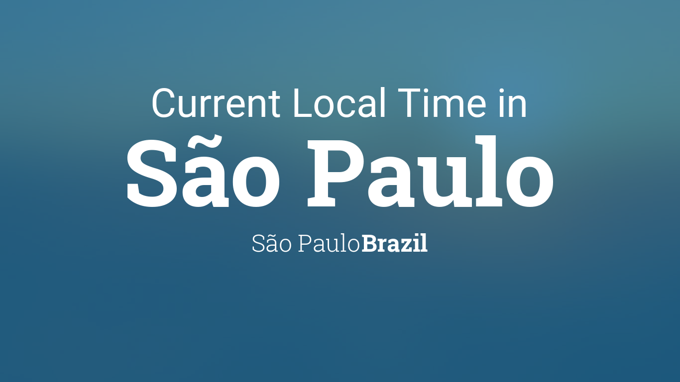 local time sao paulo