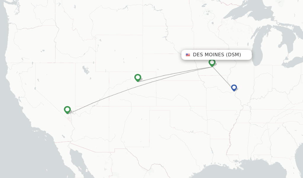 flights from des moines to st louis