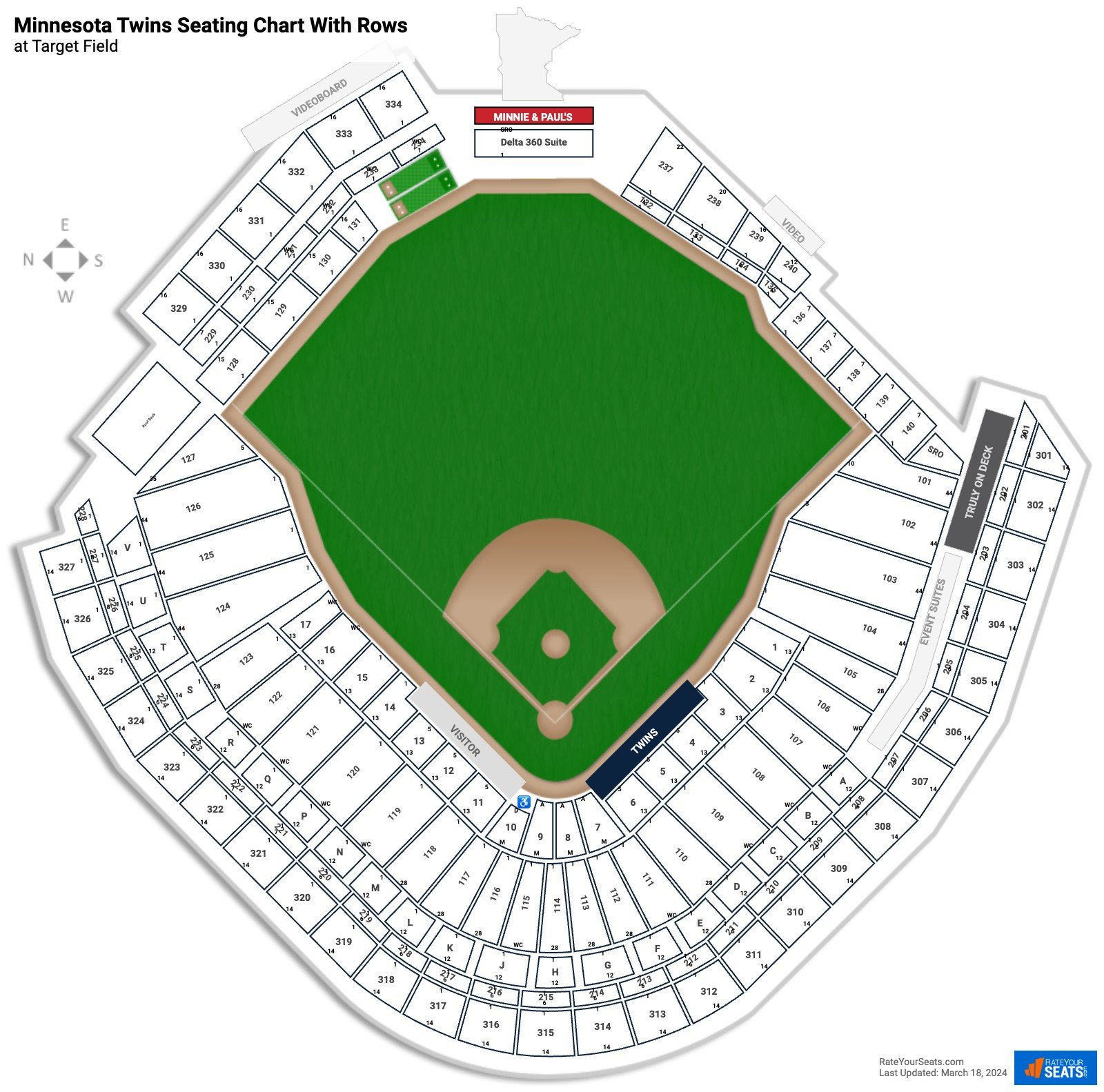 target field seating chart