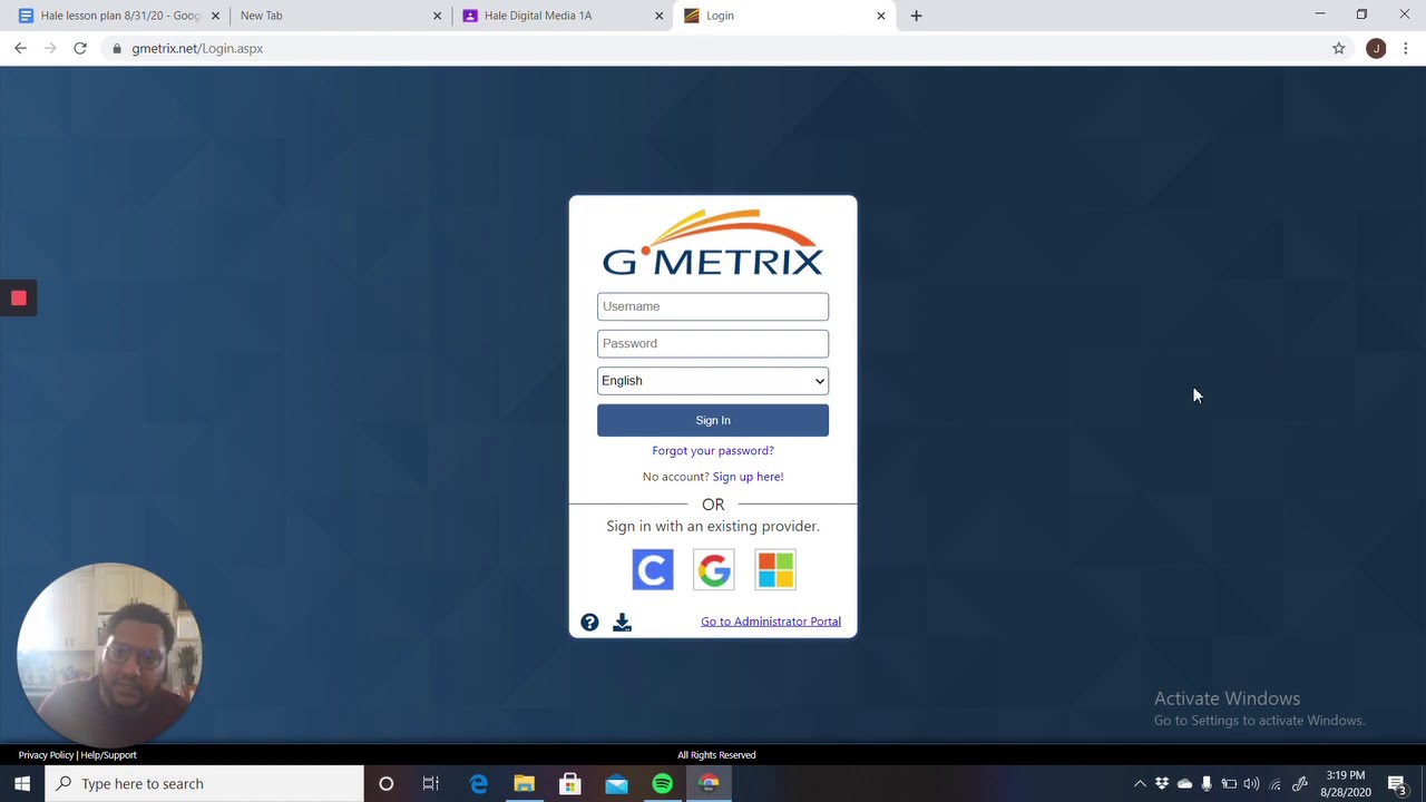 gmetrix login