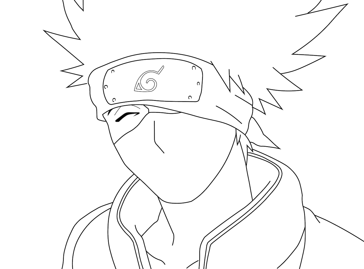 kakashi coloring page