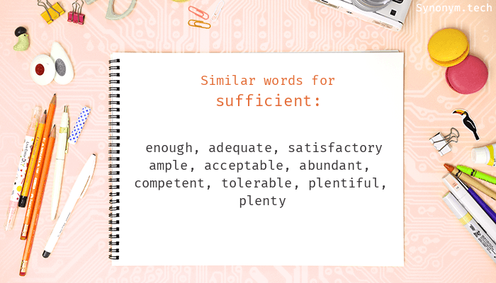 synonyms for sufficiently