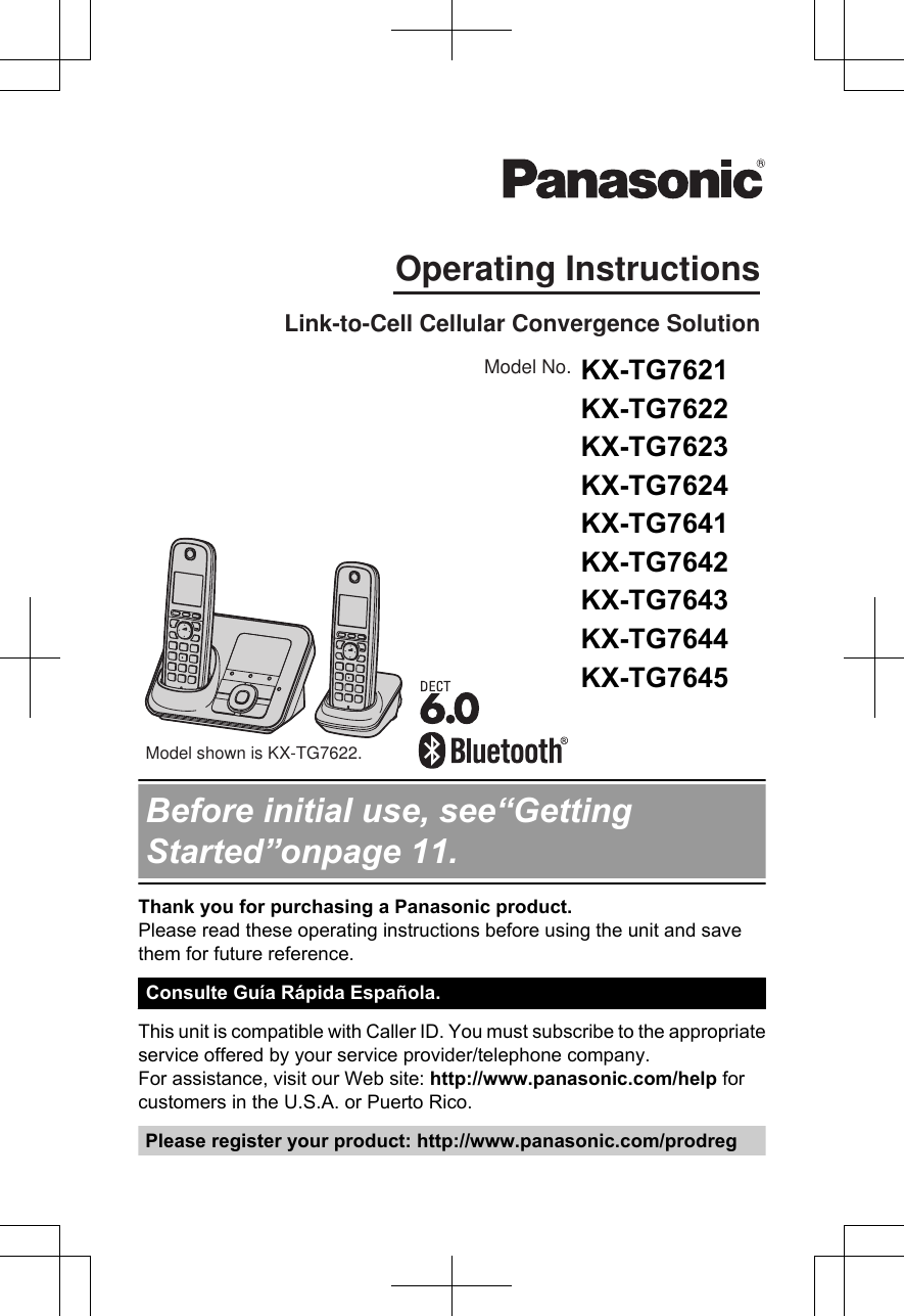 panasonic phones cordless manual