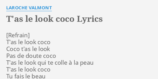 t as le look coco lyrics