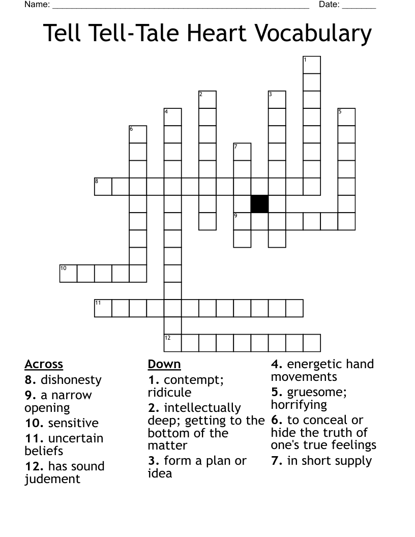 narrow opening crossword