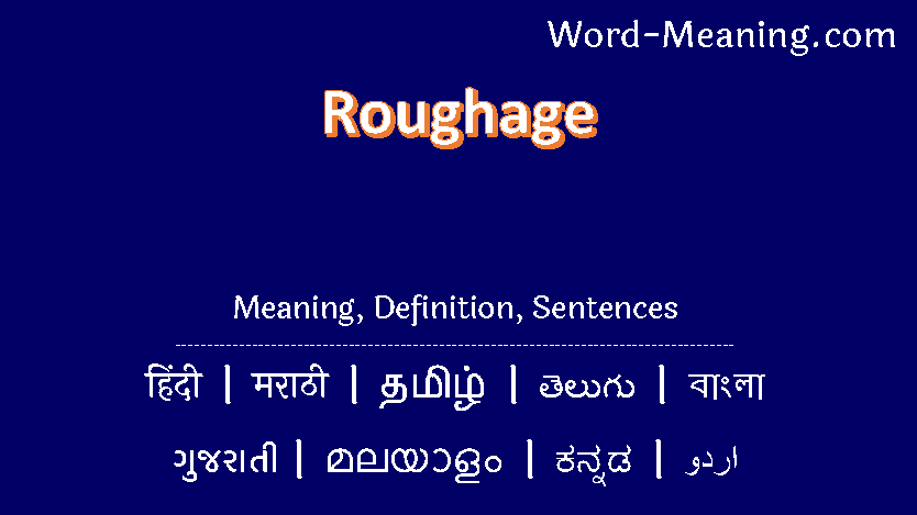 roughage food meaning in tamil