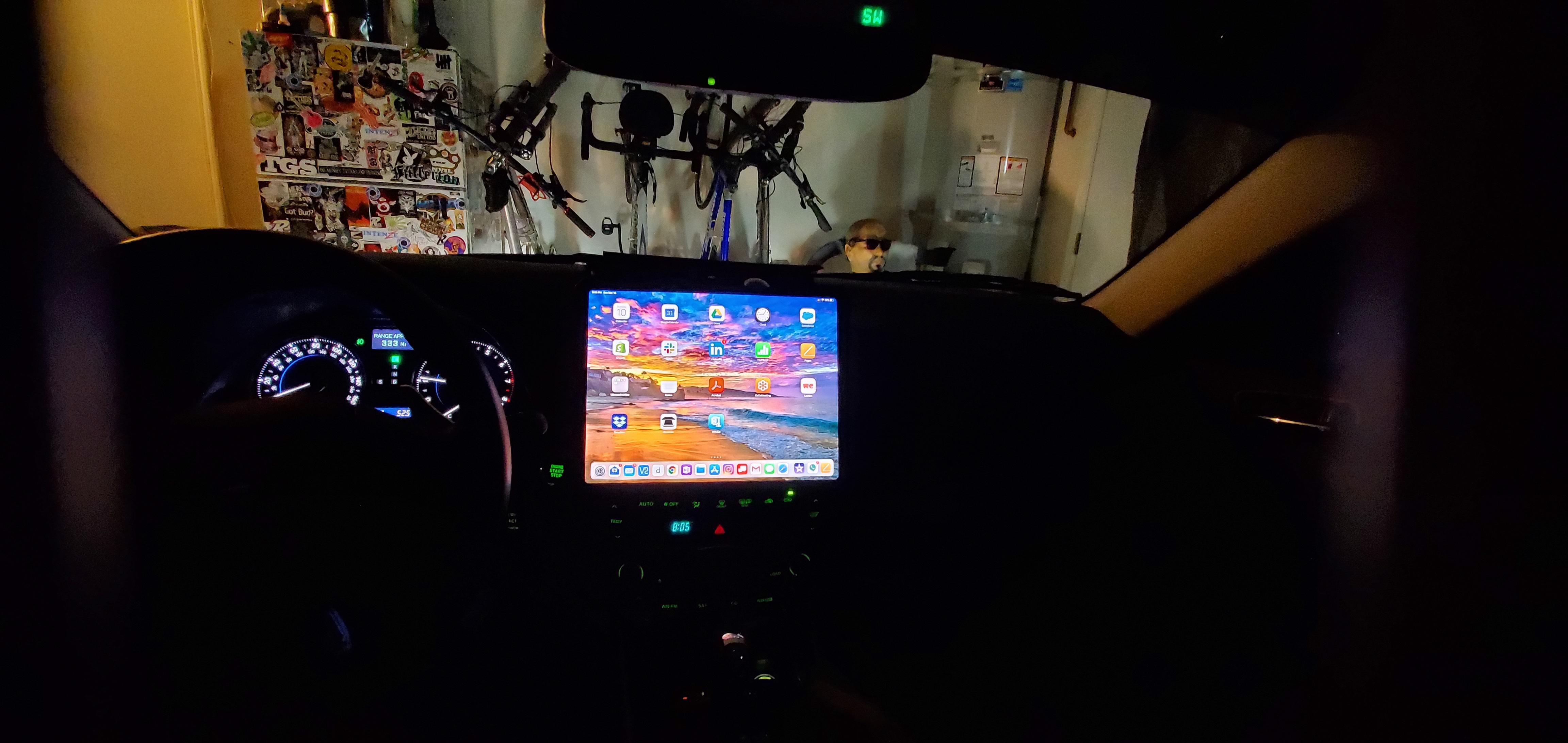 ipad pro in car