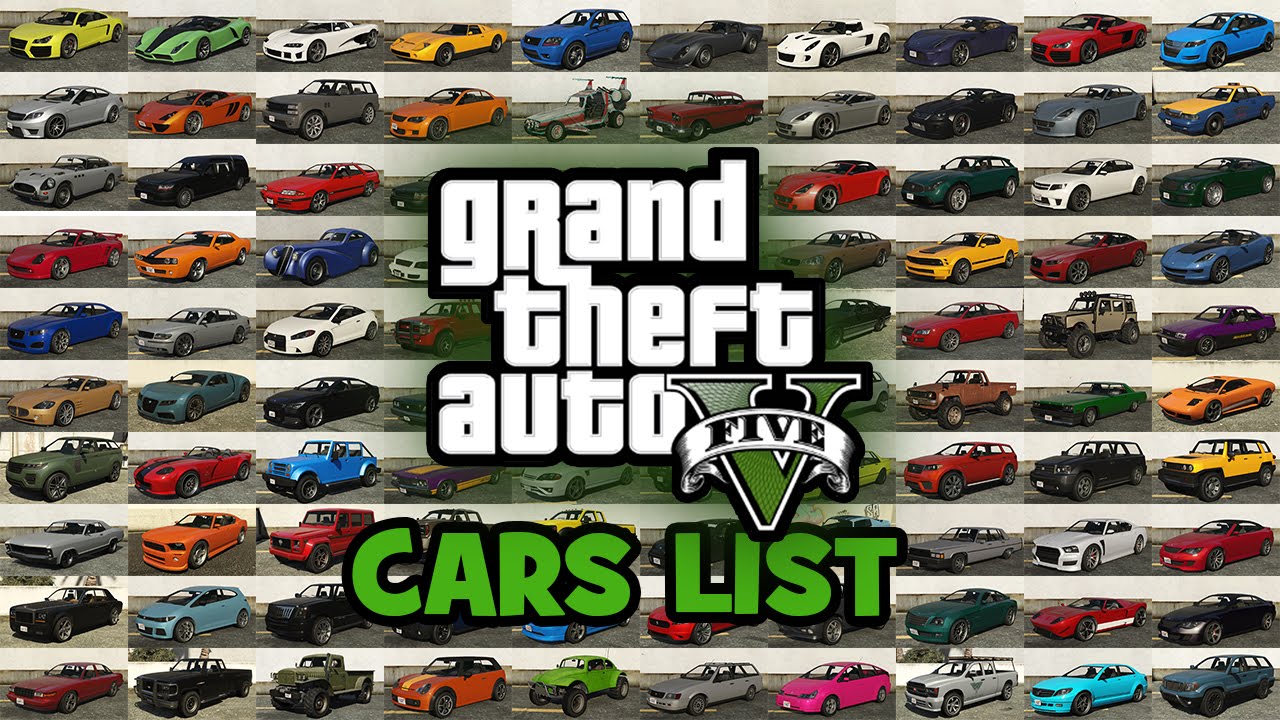 gta 5 autos liste