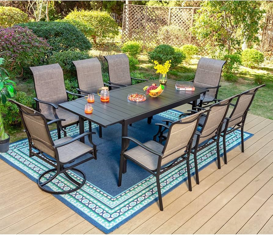 9 piece outdoor dining set