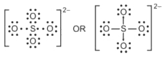 lewis structure of so42-