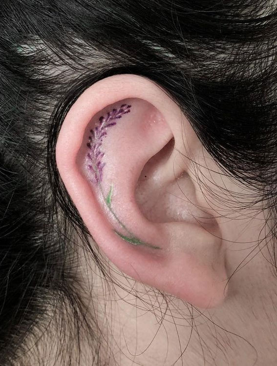 inner ear tattoos for females