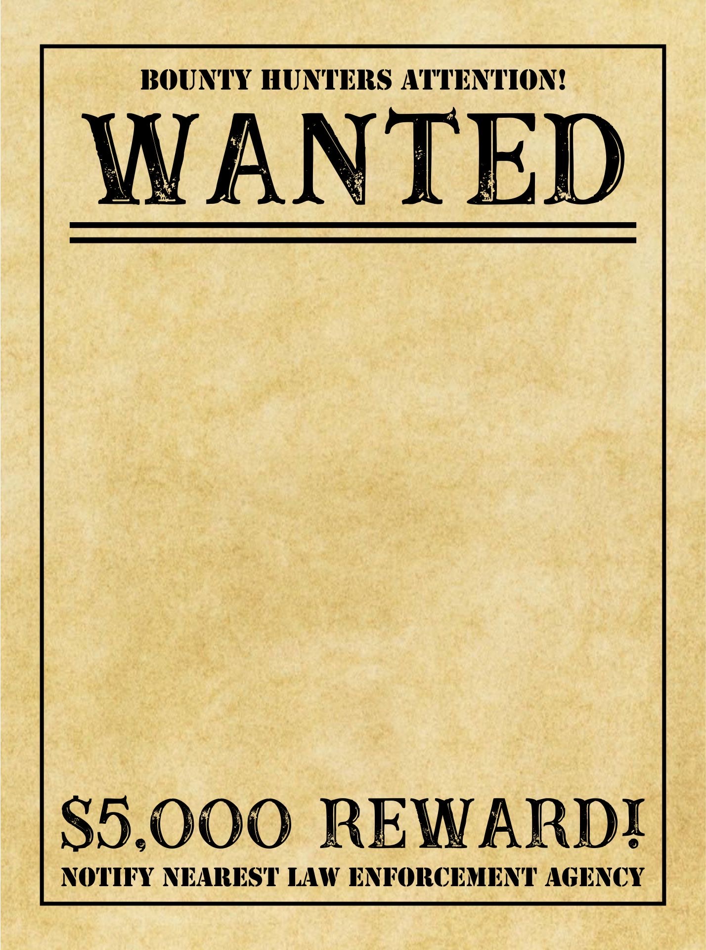 wanted poster template