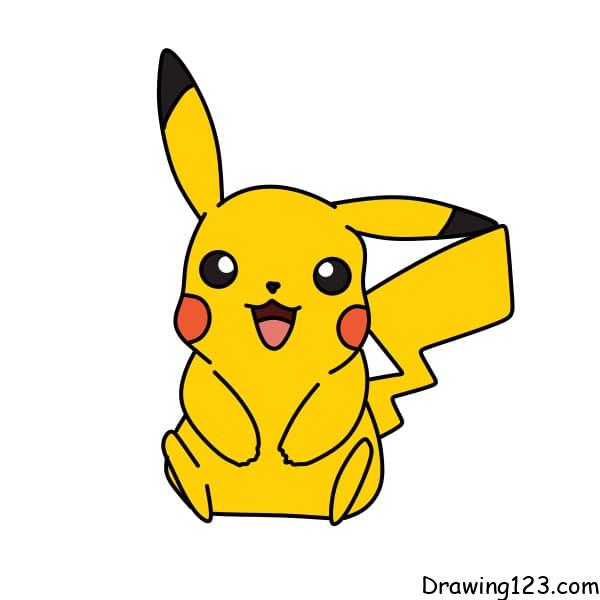 cute pikachu drawing easy