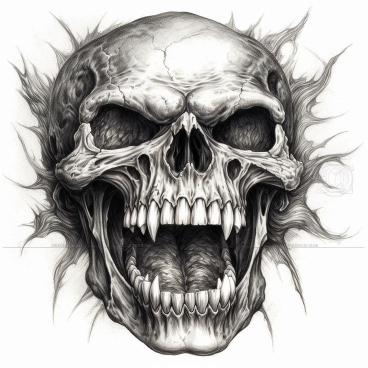 skull tattoo artwork