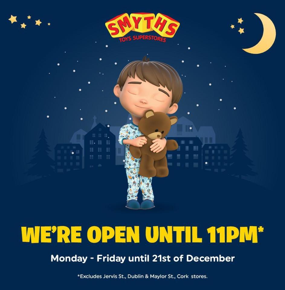 smyths xmas opening hours