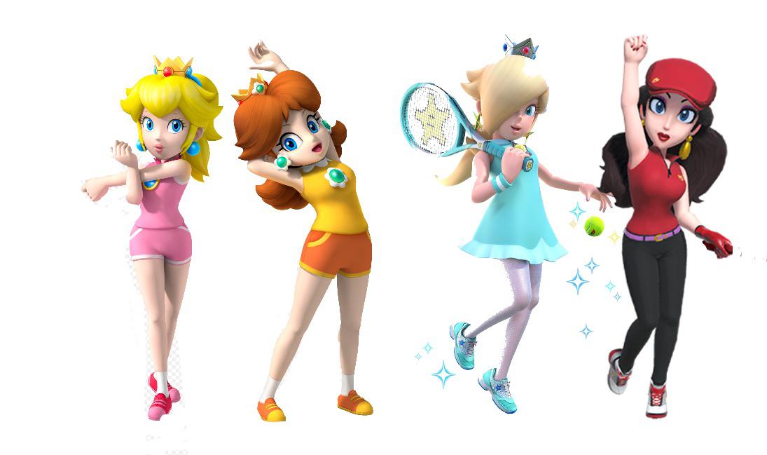 peach and daisy and rosalina