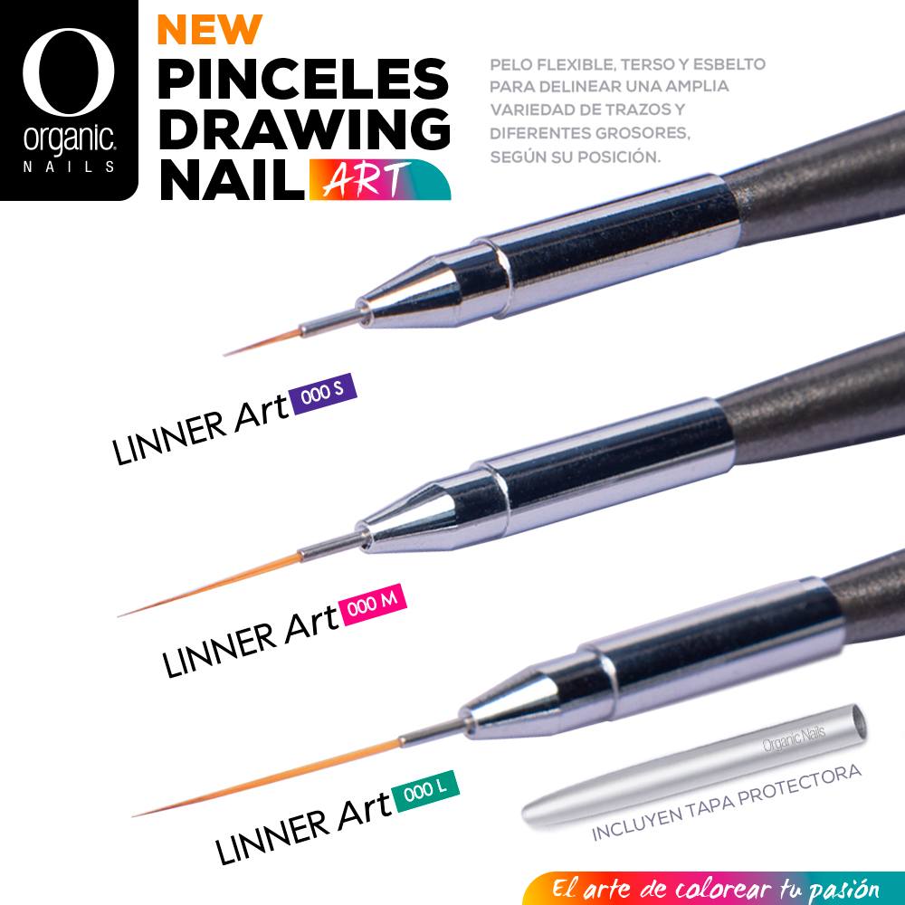 organic nails pinceles