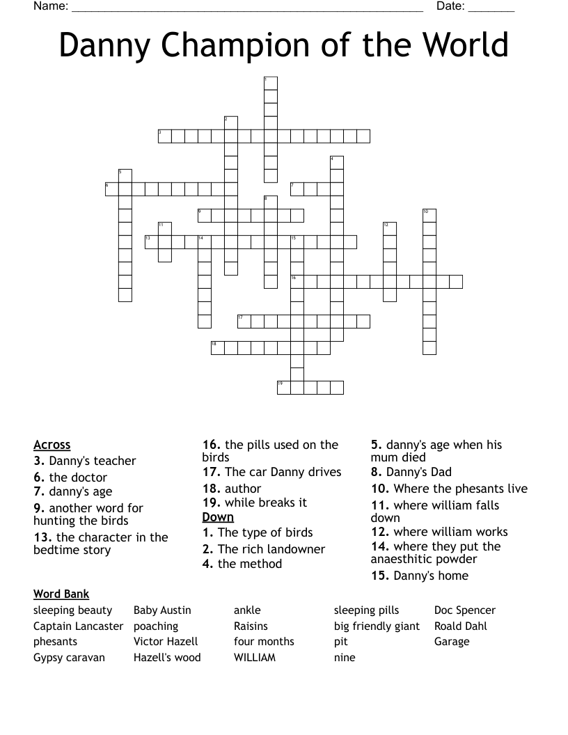 dan word crossword solver