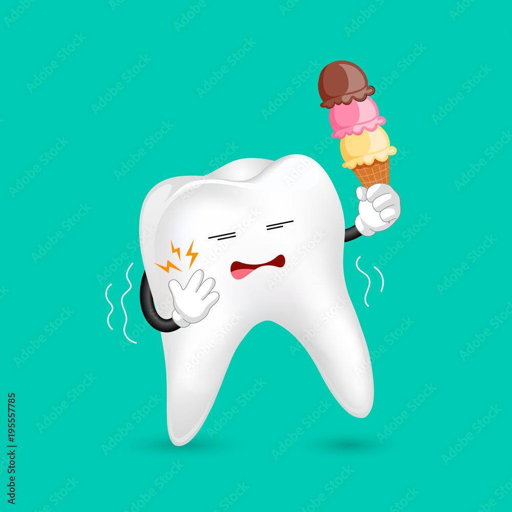 tooth sensitivity cartoon