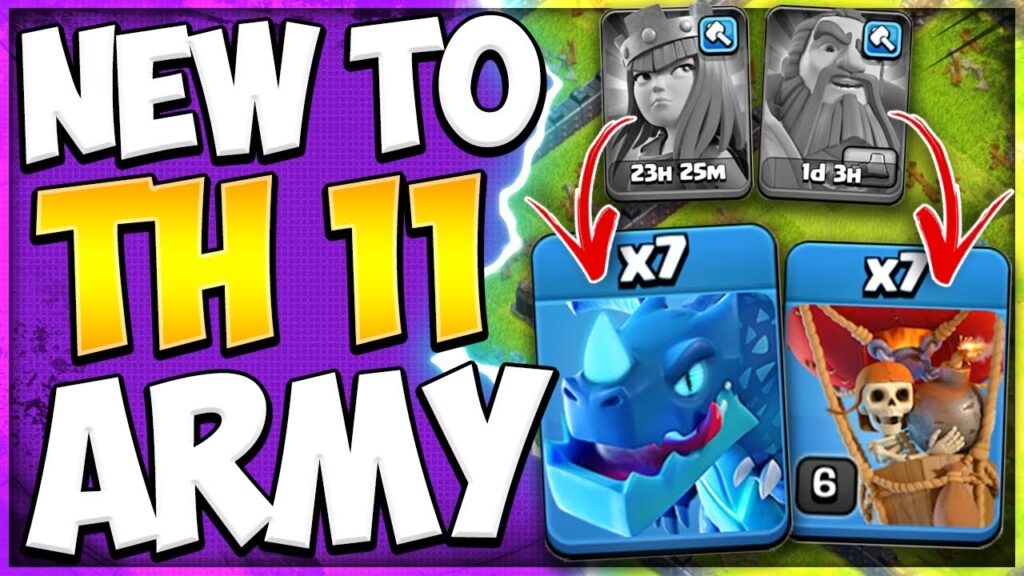 clash of clans town hall 11 army