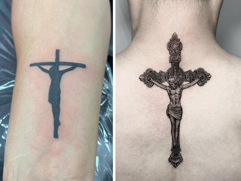 jesus and cross tattoos