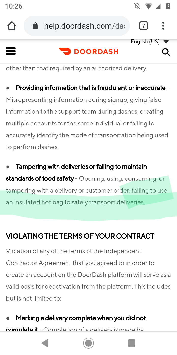 doordash deactivation policy