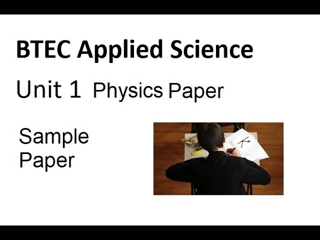 btec applied science past papers unit 1