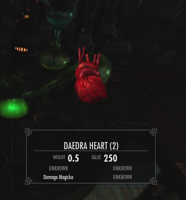 skyrim daedra heart id