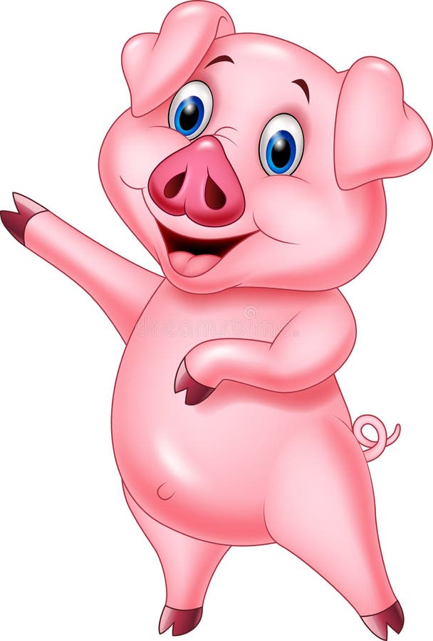 cartoon drawings of pigs