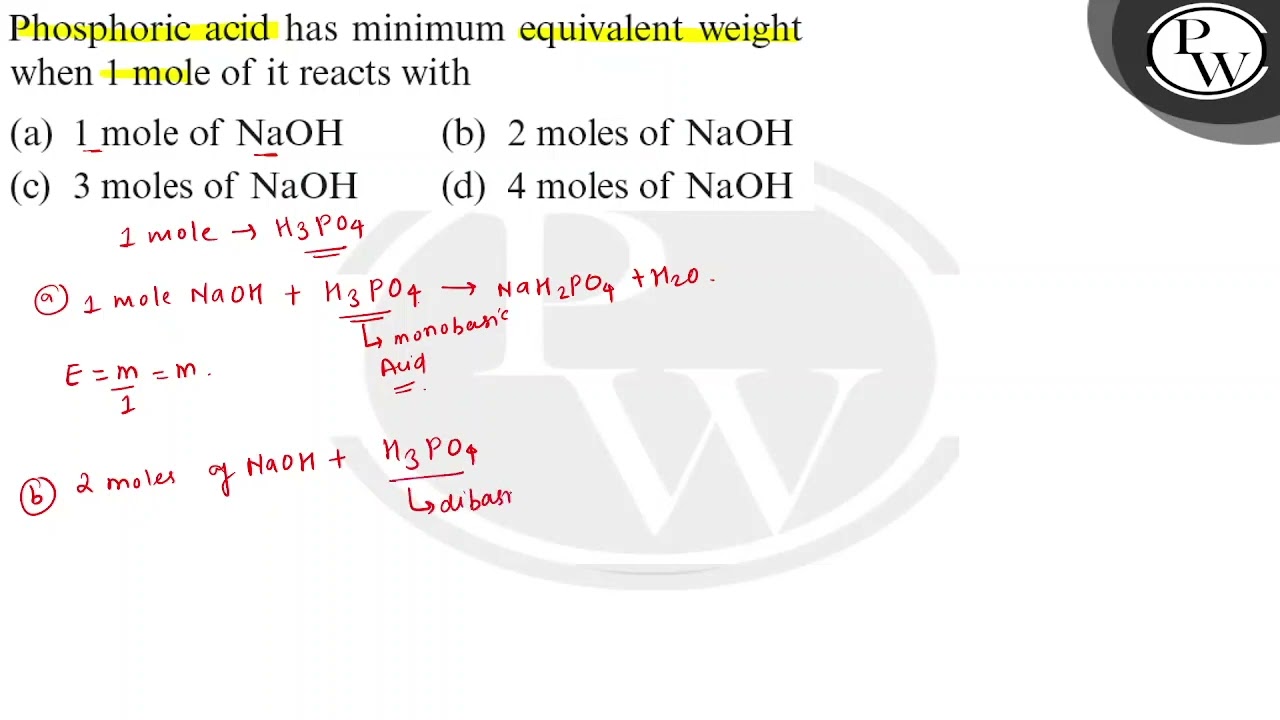 equivalent weight of phosphoric acid