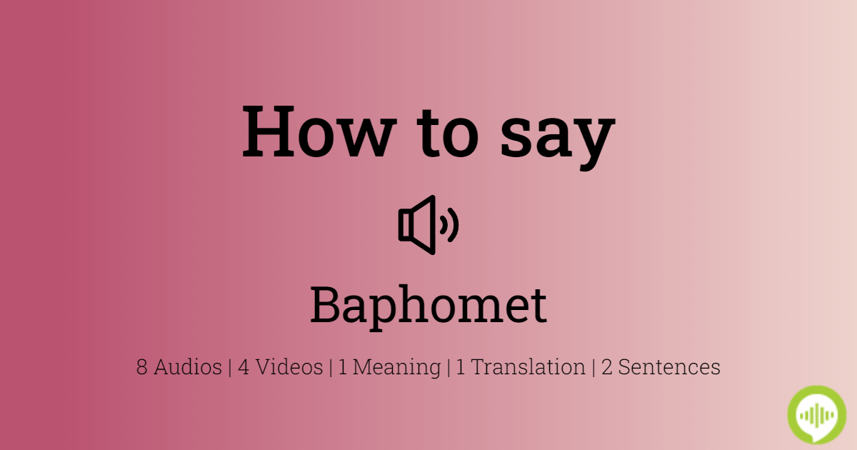 baphomet pronunciation