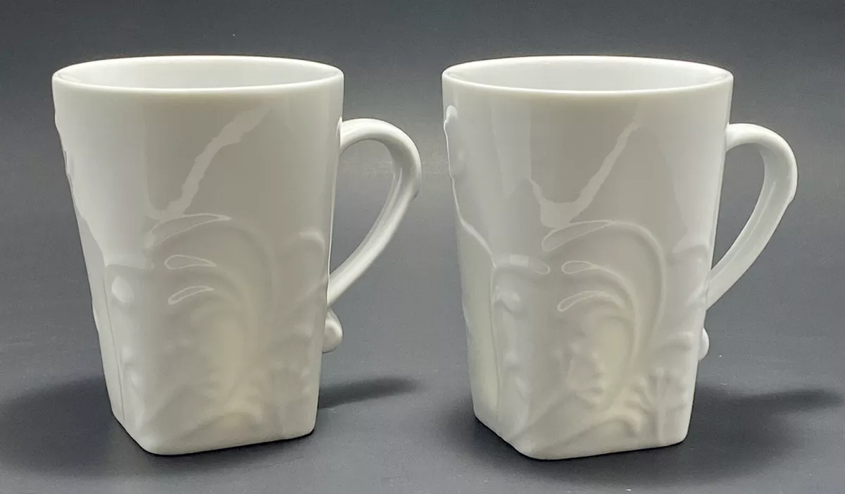 corelle white mugs