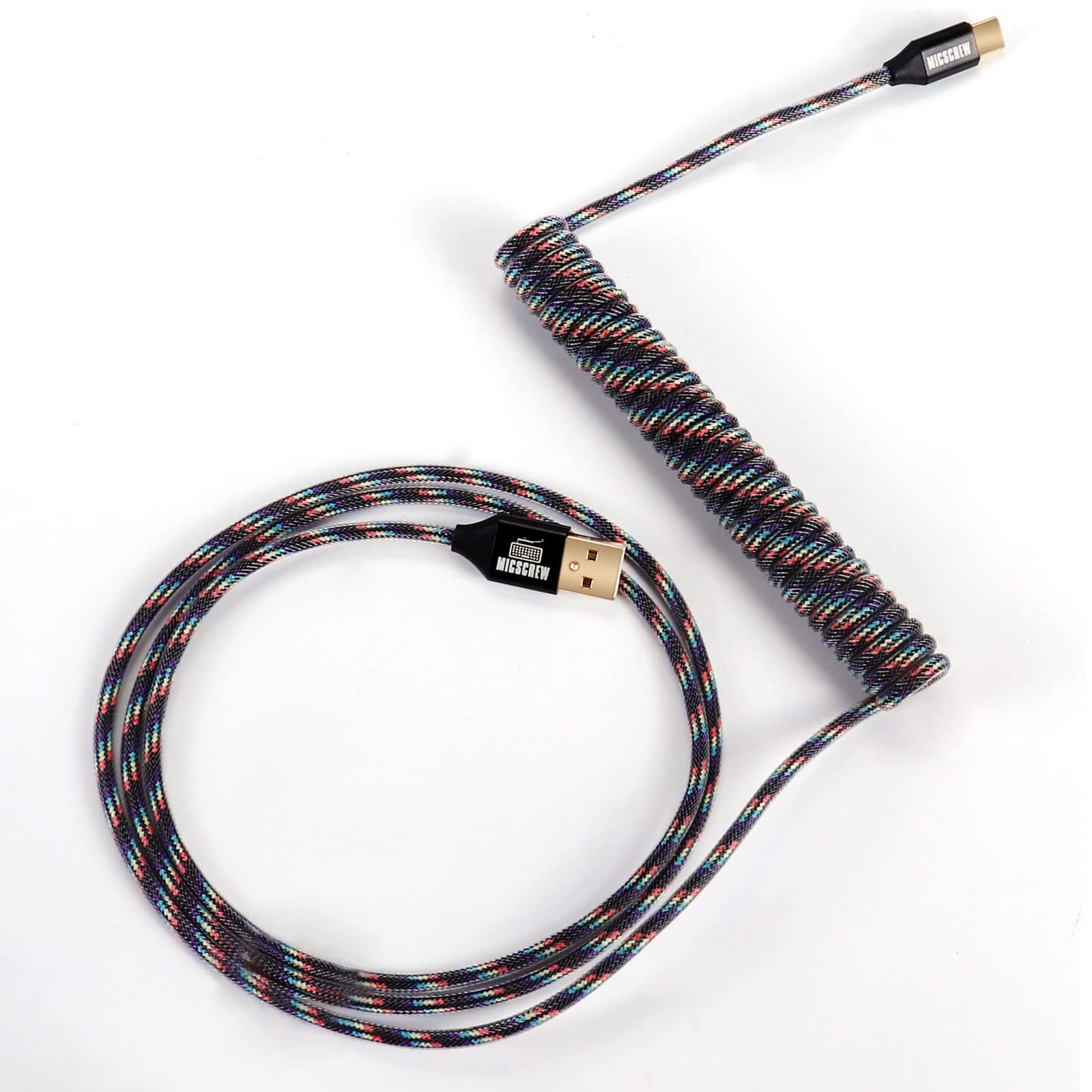 coiled usb c keyboard cable