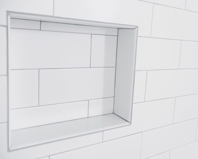 bullnose tile in shower