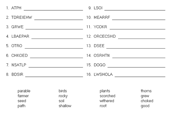 unscramble letters to make words