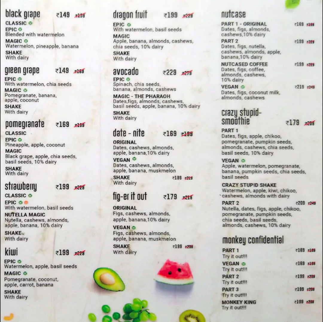 drunken monkey indian tapas bar & restaurant menu