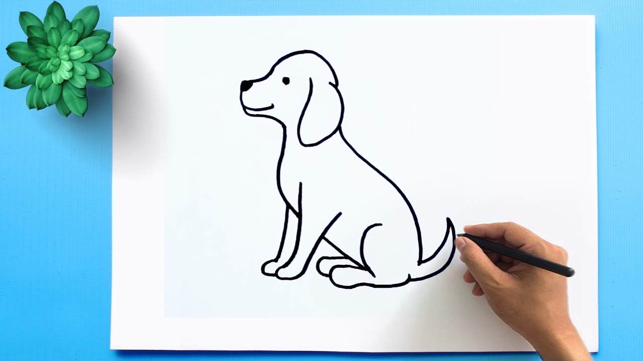 how to draw a dog for kids