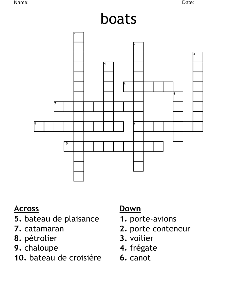 boat crossword