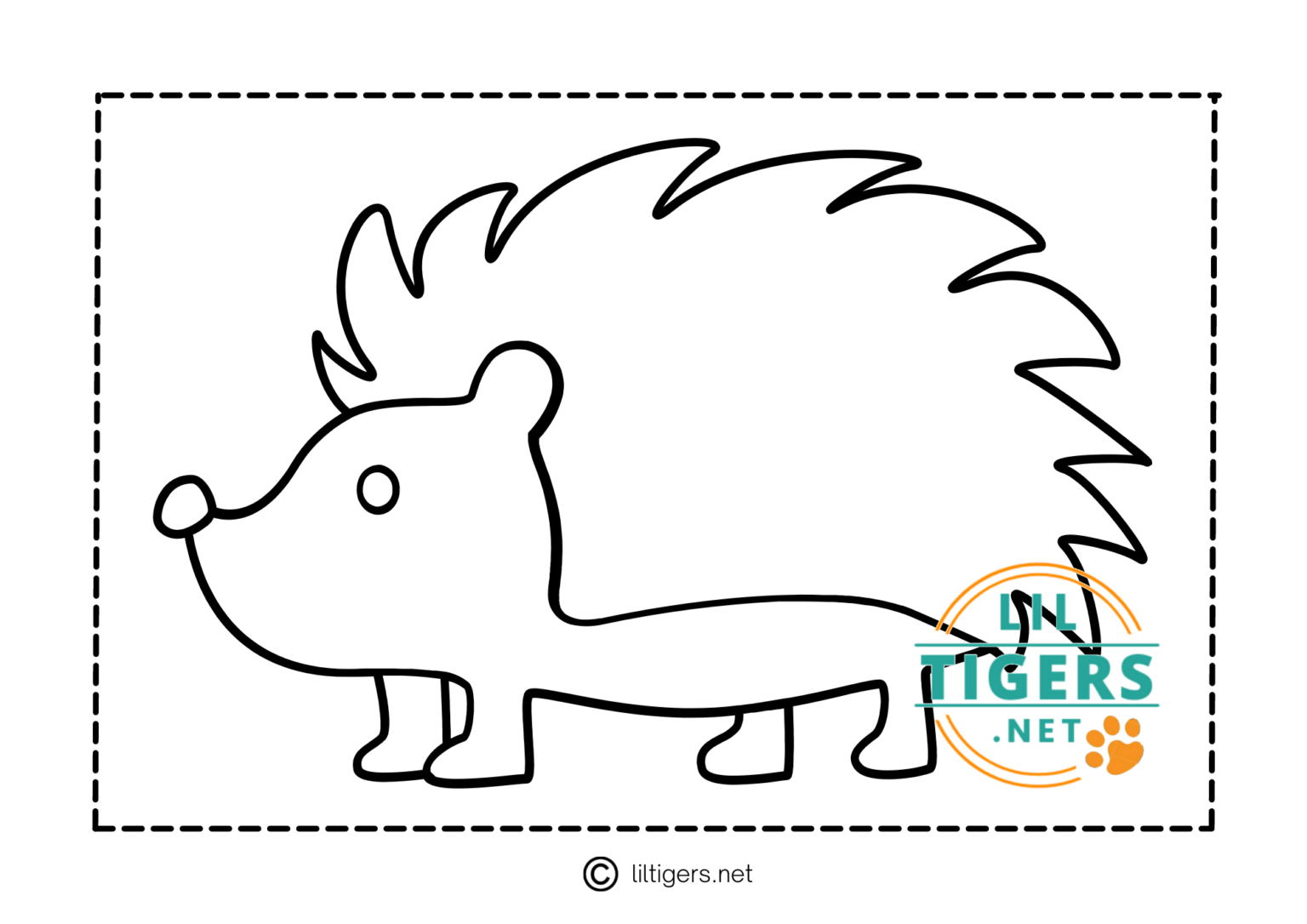 template of a hedgehog