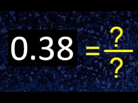 0.38 as a fraction