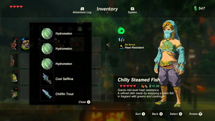 good recipes zelda breath of the wild