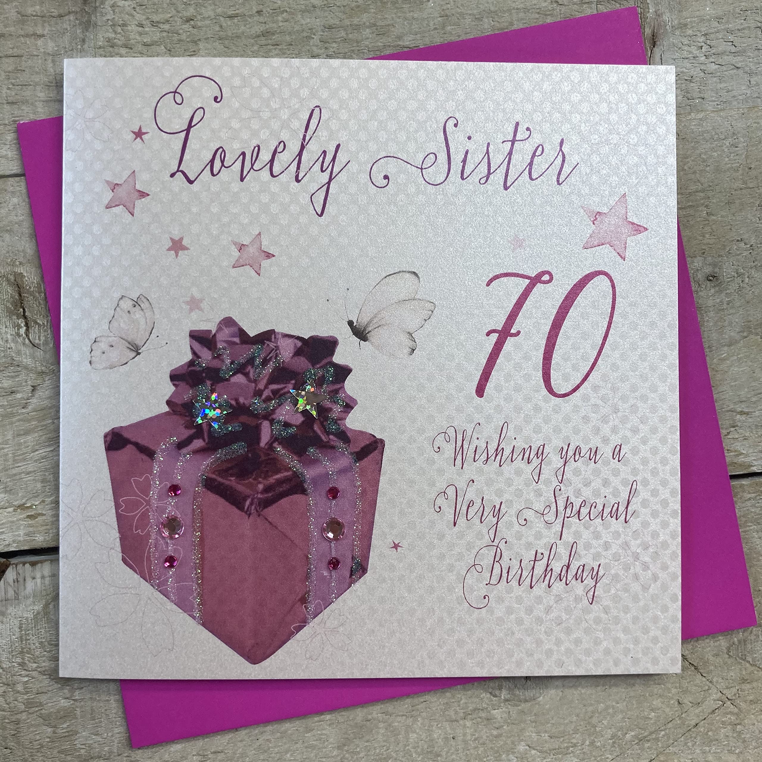 70th birthday card sister