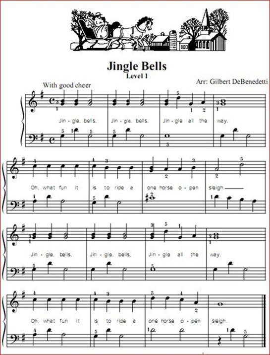 jingle bells notaları do re mi