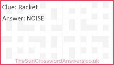 racket crossword clue