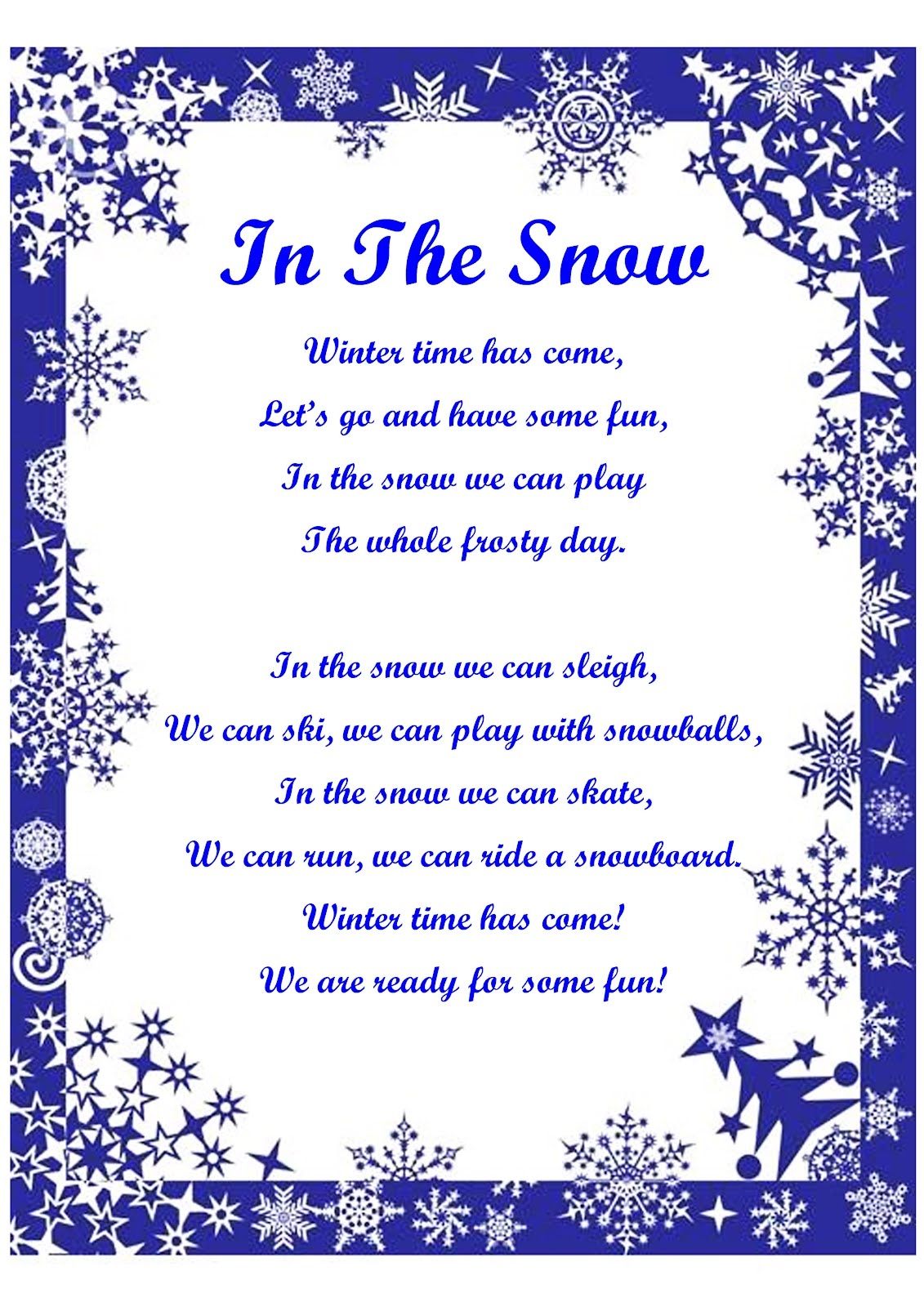 snow lyrics