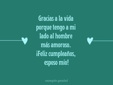 feliz cumple para esposo