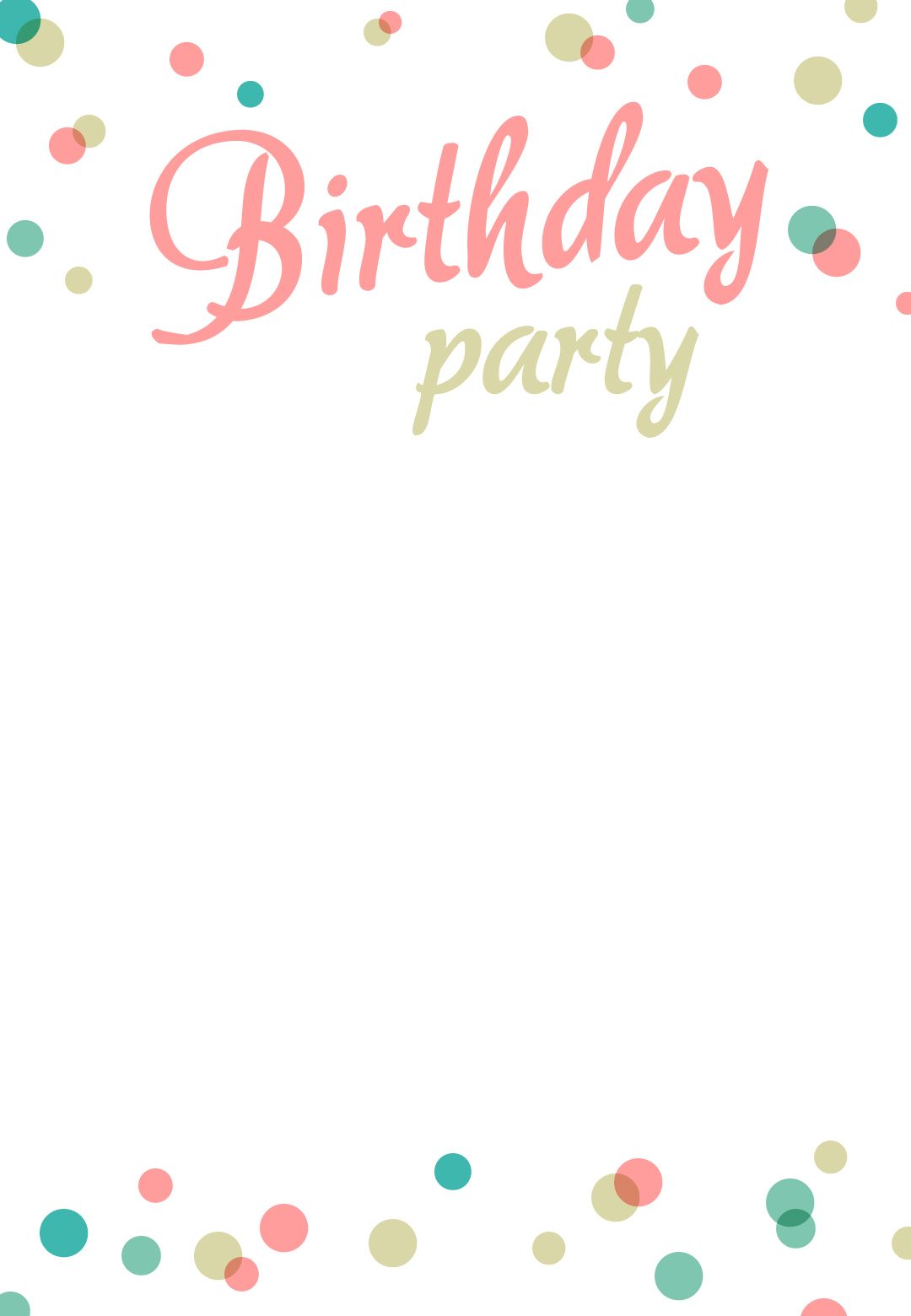 birthday invitation template free